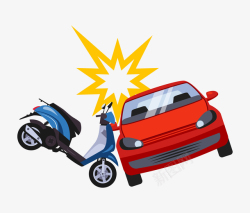 汽车事故汽车碰撞电动车与汽车交通事故高清图片