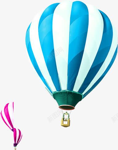 蓝白卡通手绘热气球png免抠素材_新图网 https://ixintu.com 卡通 热气球