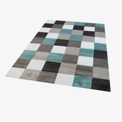 灰色方格北欧地毯素材