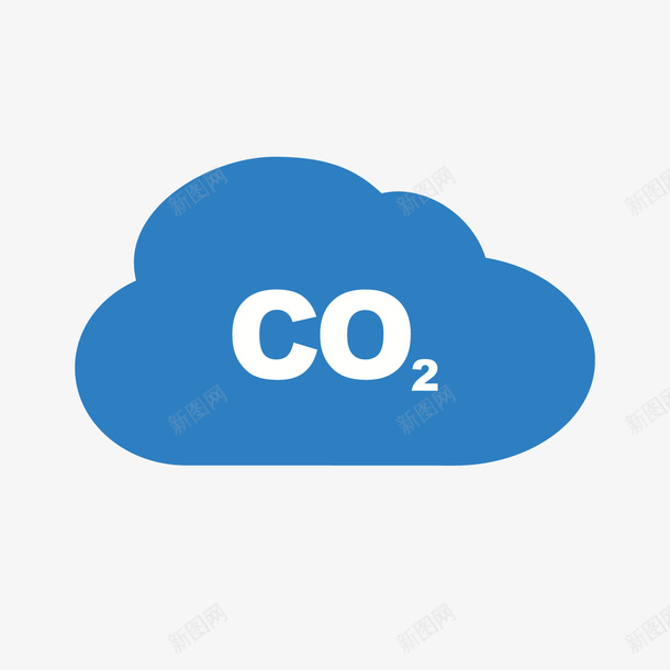 蓝色二氧化碳气体图标矢量图ai_新图网 https://ixintu.com 二氧化碳 化学 反应 字母 气体 英文 蓝色 矢量图