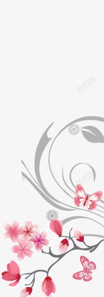 日式贺卡日式樱花花纹高清图片