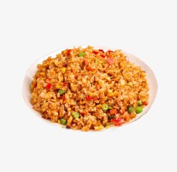 大米主食产品实物炒米一盘高清图片