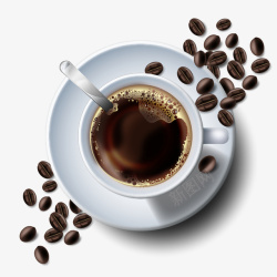 咖啡豆装饰画3卡布奇诺矢量图高清图片