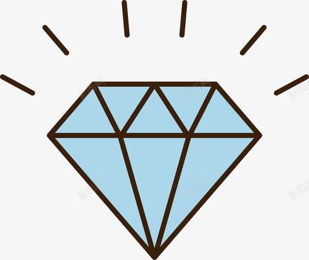 蓝色发光的钻石png免抠素材_新图网 https://ixintu.com 卡通钻石 发光的钻石 矢量png 蓝色钻石 钻石 钻石图案