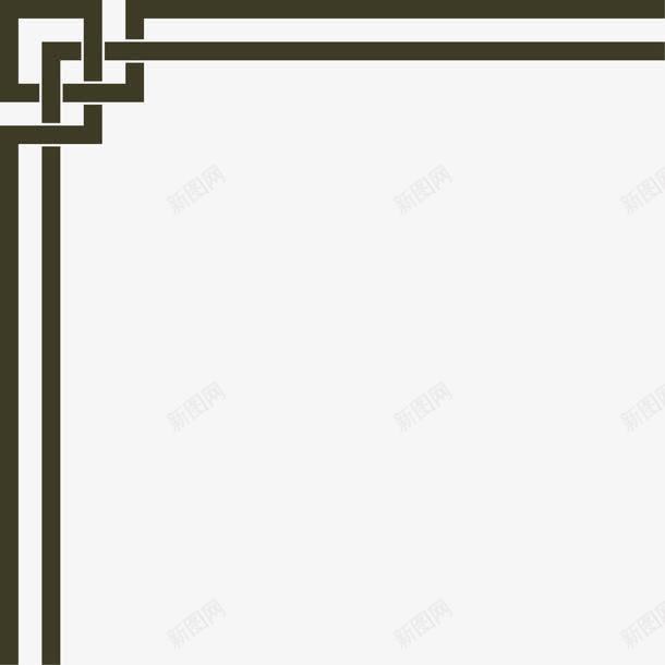 黑色粗线条框架png免抠素材_新图网 https://ixintu.com 免抠PNG 古典 图案 方格 框架 粗线条 边框纹理 黑色