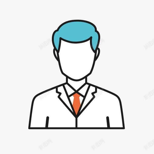头像图标png_新图网 https://ixintu.com 人物 商务 图标 头像 工作 男士 白领头像 线条