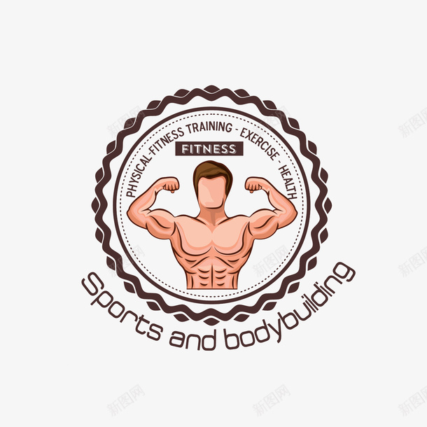 卡通拥有完美身材的男士图标png_新图网 https://ixintu.com 健身图标 八块腹肌 减肥塑形 发达手臂肌肉 完美身材 男士