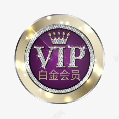 闪光钻石VIP白金会员VIP图标图标