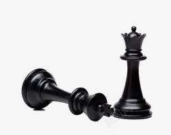 西洋棋国王和皇后棋子高清图片