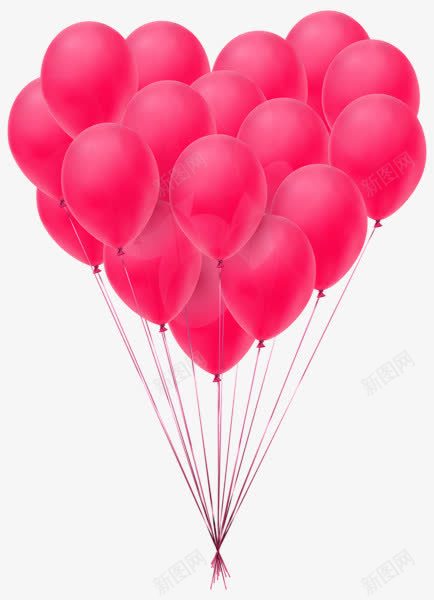 粉色甜蜜气球手绘卡通png免抠素材_新图网 https://ixintu.com 卡通 气球 甜蜜 粉色