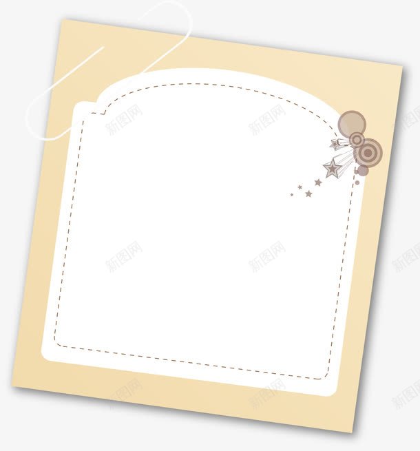 橙色线条边框png免抠素材_新图网 https://ixintu.com AI 卡通 尘世 手绘 星星 曲别针 潮流 照片墙 线条 边框