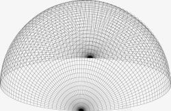 几何图形半球形创意抽象线条图标图标