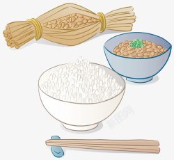 糙米手绘各类米饭高清图片