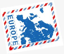 复古邮戳欧洲旅行装饰素材