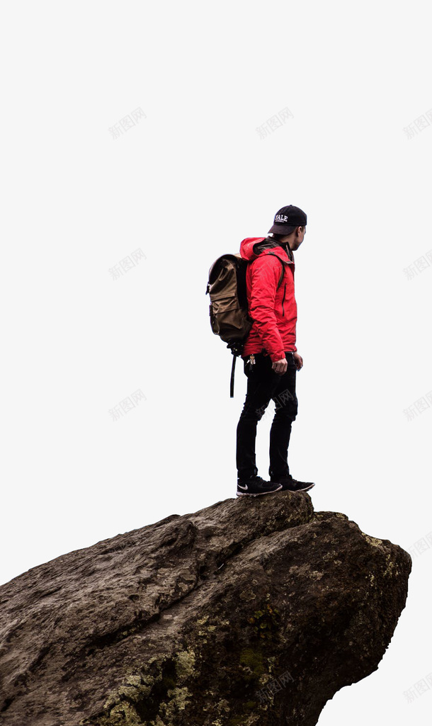 山顶的登山者png免抠素材_新图网 https://ixintu.com 山顶的人 登山 登山客 石头上的人 背包客 背包的登山者 自由的男人