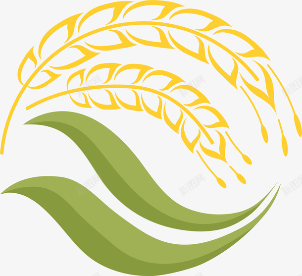 麦穗logo图标矢量图ai_新图网 https://ixintu.com logo 健康 免抠PNG 绿色食品 谷物 高产 麦穗 麦穗logo图标设计 矢量图