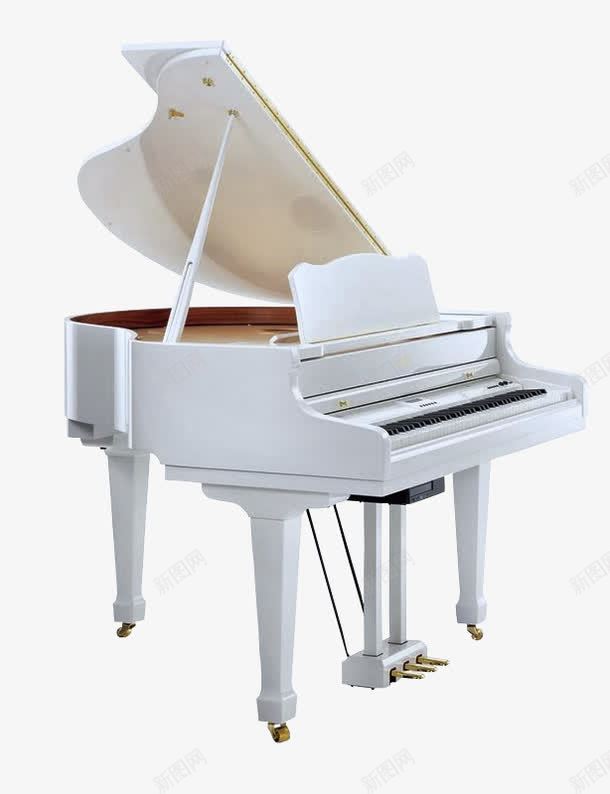 一架钢琴png免抠素材_新图网 https://ixintu.com 手绘 琴键 白色 简图 钢琴