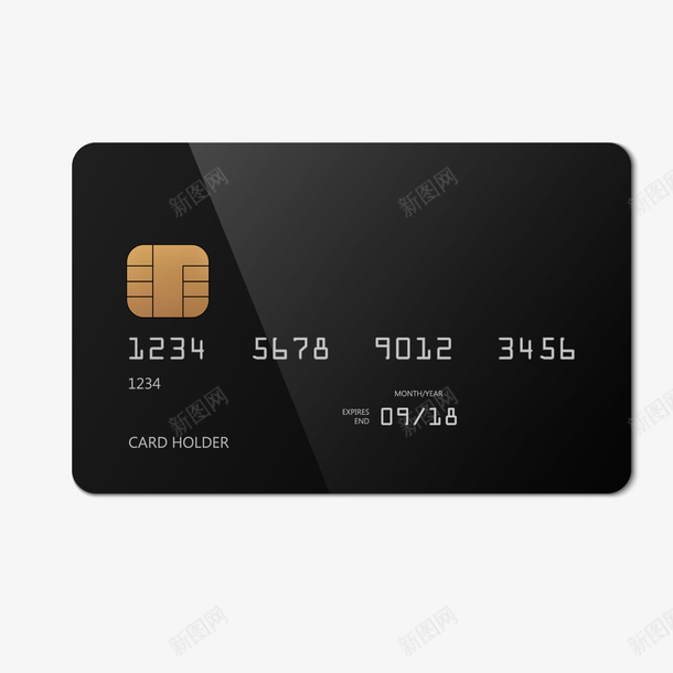 黑灰色日常银行卡模型矢量图ai免抠素材_新图网 https://ixintu.com 日常 灰色 银行卡 银行卡模型 黄色 黑色 矢量图