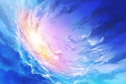 云层漩涡蓝色天空云层漩涡海报背景高清图片
