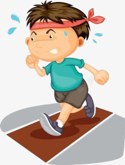 奔跑小人努力奔跑的男生高清图片