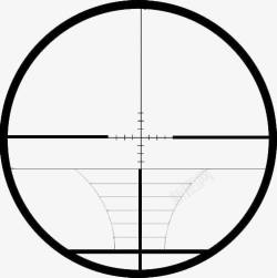 狙击准星黑色线条瞄准镜高清图片