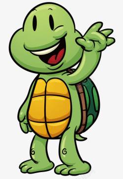 小乌龟卡通绿色的小龟高清图片