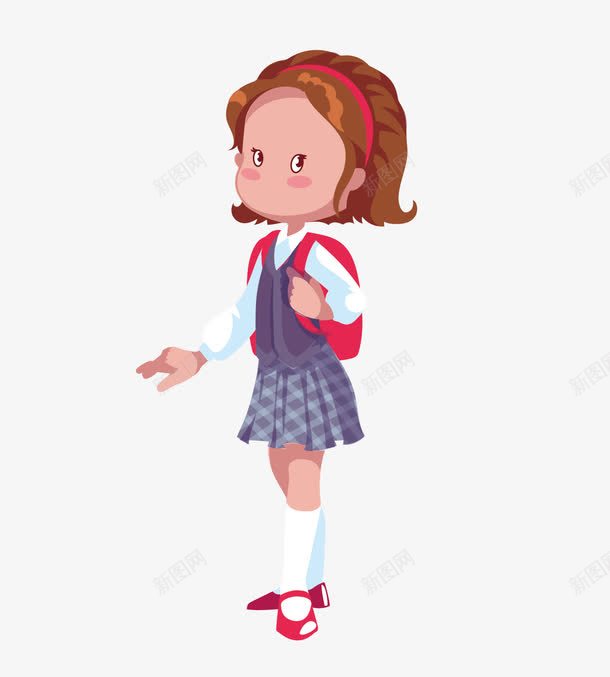 背着书包去上学的小孩png免抠素材_新图网 https://ixintu.com 书包 学校 学生服 小孩