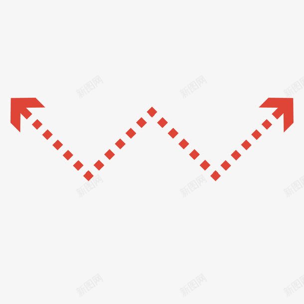 红色箭头分析png免抠素材_新图网 https://ixintu.com 两个方向 分析 商务 圆点 弯曲 箭头 红色 走势
