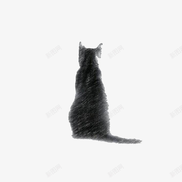 素描风格猫咪孤独的背影图案png免抠素材_新图网 https://ixintu.com 图案 坐着的背影 孤独的背影 猫咪 简约 素描风格 装饰