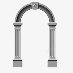 罗马柱欧式拱门素材
