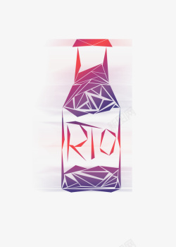 酒瓶涂鸦酒瓶RIO创意高清图片