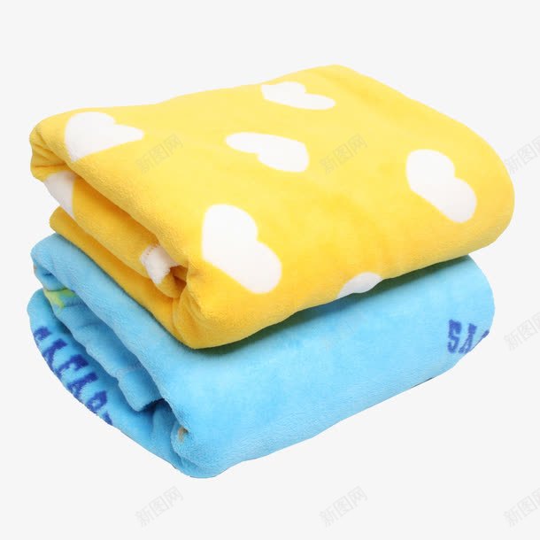 儿童毛毯png免抠素材_新图网 https://ixintu.com 字母 家纺 桃心 舒适 蓝色 黄色