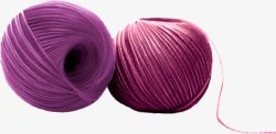 粉色线团紫色毛线球高清图片