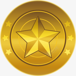 五角星圆形矢量图素材