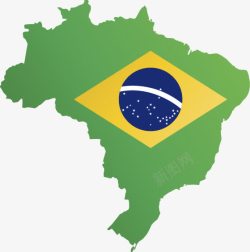 巴西地图巴西里约装饰元素高清图片