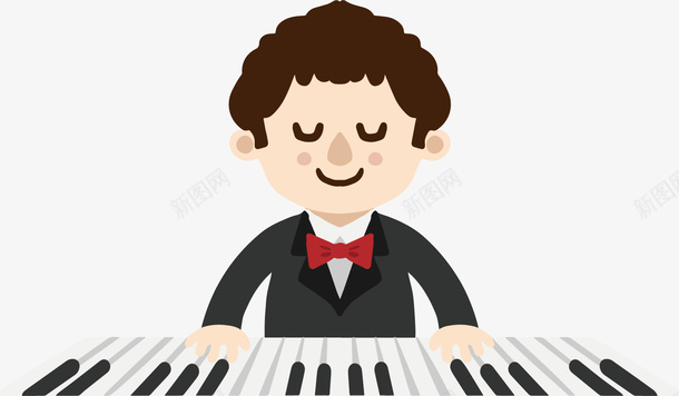 弹钢琴的男子矢量图ai免抠素材_新图网 https://ixintu.com 享受 儿童弹钢琴 创意 卡通 弹钢琴 手绘 男子 矢量图 简约 西装