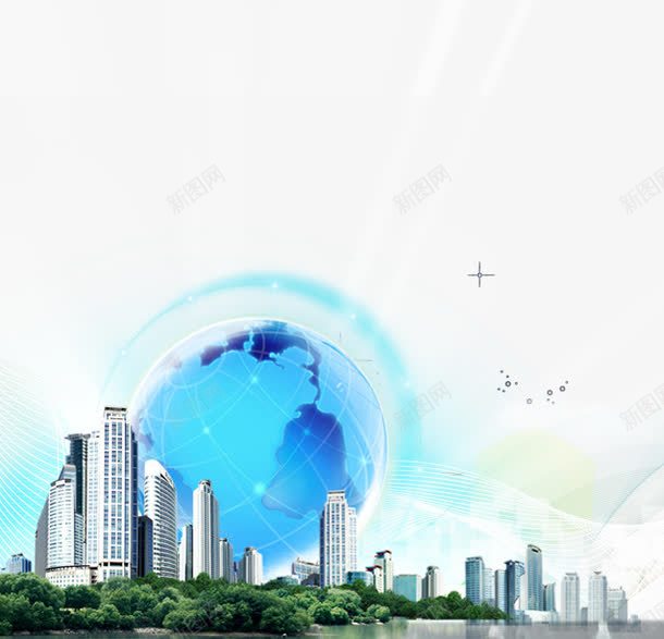 城市地球psd免抠素材_新图网 https://ixintu.com 企业文化 关于我们 地球 城市 树