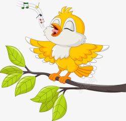 唱歌的小鸟枝条上唱歌的小鸟矢量图高清图片
