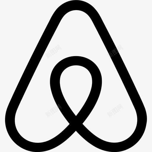 品牌租赁图标png_新图网 https://ixintu.com Airbnb brand logo 品牌 图标 小图标 弯曲山路 标签 标识标志图标 线条LOGO 线条标志 黑色线条