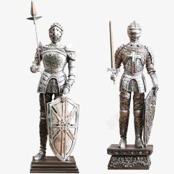 骑士模型欧式斯巴达罗马盔甲勇士摆件高清图片