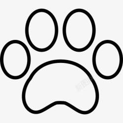 三只脚的狗白爪印图标高清图片