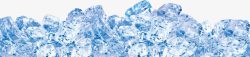 立体冰晶蓝色立体冰晶方块高清图片