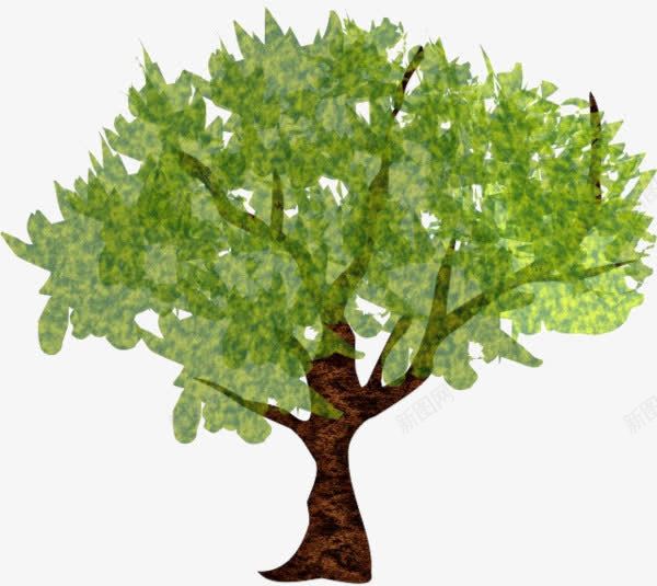 绿色水彩树png免抠素材_新图网 https://ixintu.com 创意 大树 手绘 春天 树木 水彩 绿色