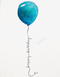 小麦苗卡通一颗生日快乐气球高清图片