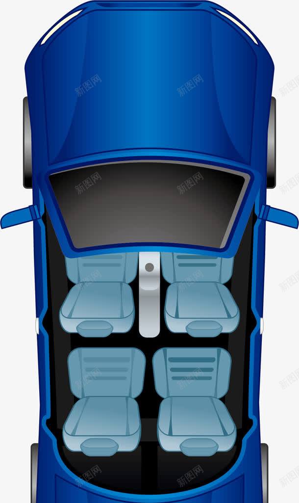 敞篷跑车png免抠素材_新图网 https://ixintu.com 出行 卡通 城市 小汽车俯视图 机器 现代 电子 蓝色 跑车