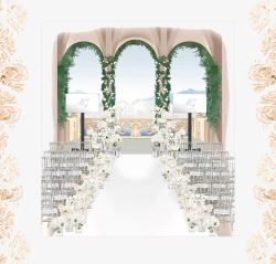 婚礼殿堂的背景美丽的婚礼殿堂高清图片