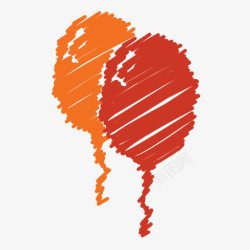 orange气球气球生日快乐橙色方红乱涂圣高清图片