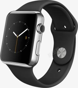 黑色表带苹果手表高清图片