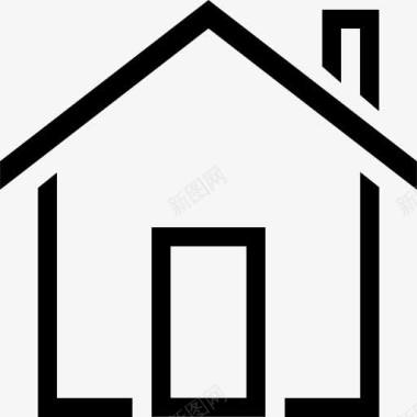房屋建筑的轮廓图标图标