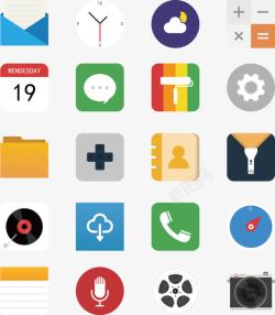 安卓手机主界面扁平化图标高清图片